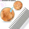 Long & Short Teeth Detangling Pet Comb Stainless Steel Small Pet Hair Brush  Cat Undercoat