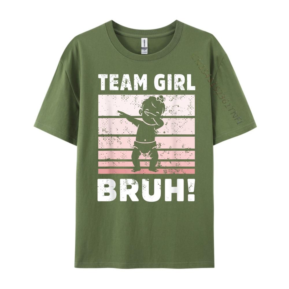 Family Team Girl Bruh Gender Reveal Party Announcement Cotton Graphic Tees Long Sleeve TShirt Men Designer Clothes