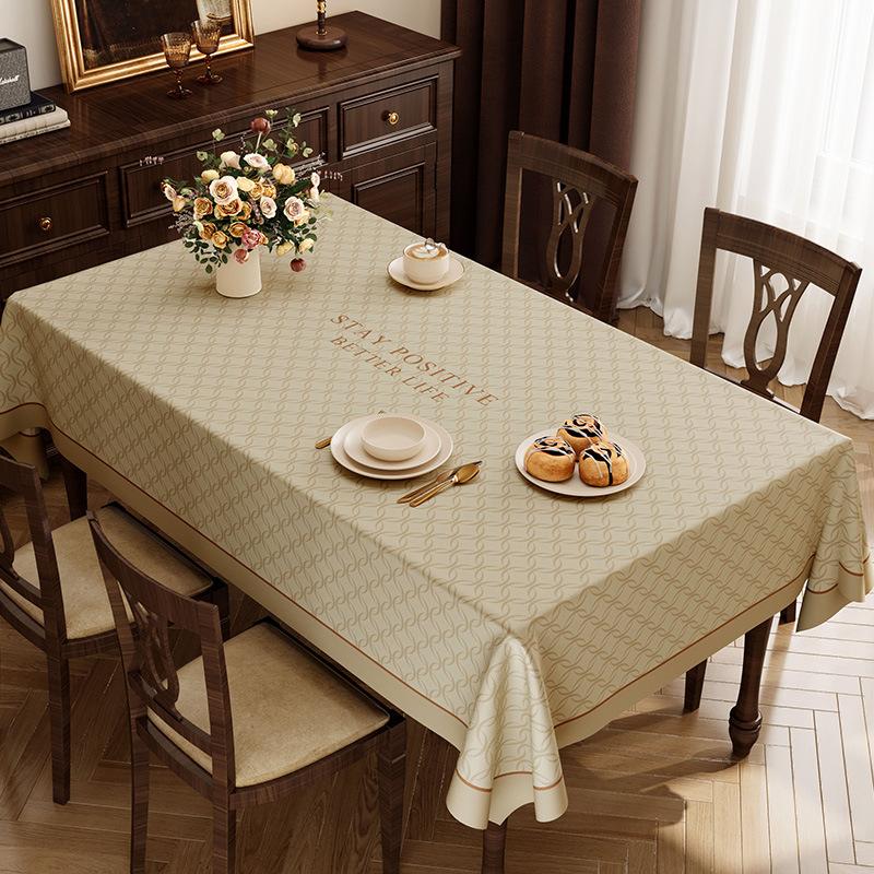 Environmentally Friendly and Odorless Imitation Sheepskin Table Cloths Heat-resistant Leather Tablecloth Rectangular Restaurant Decorative Fabric