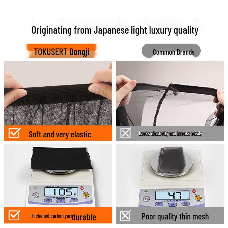 Japanese Car Window Sunshade & Mosquito Screen - Heat Insulation & Insect Protection Curtain