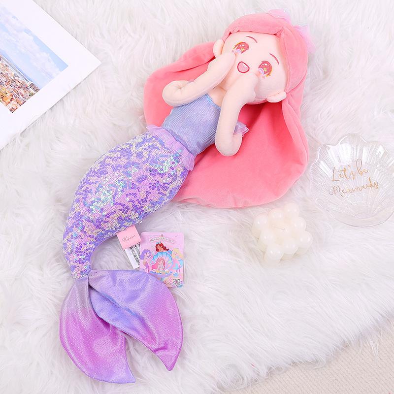 40/53cm Shine Mermaid Plush Doll Toy Comfort Mini Cute Pillow Baby Stuffed Plush Toys for Children Girls Surprise Gifts