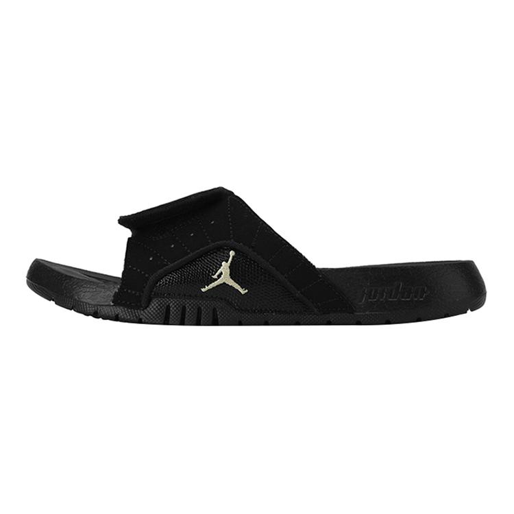 Air Jordan Hydro 12 Slide Black Metallic Gold GS 820267-012 38.5