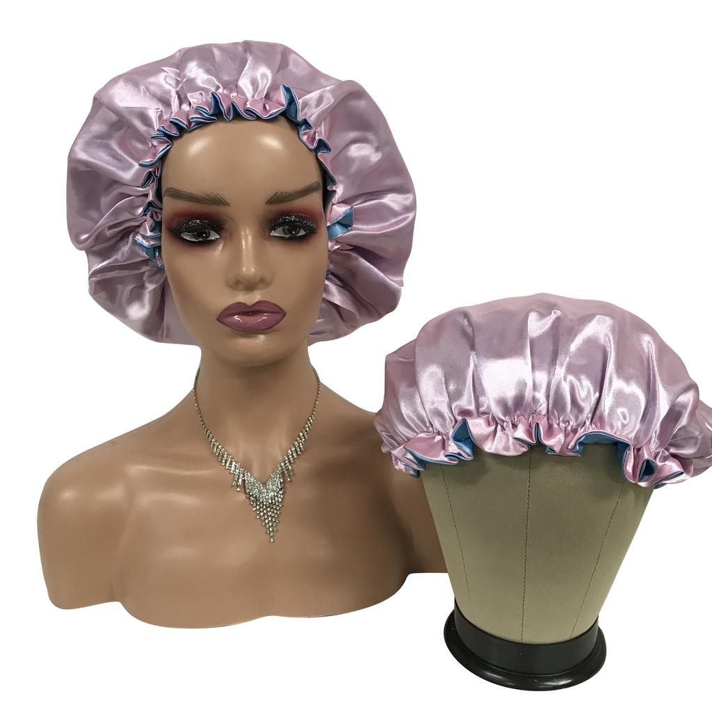 Custom Silk Sleeping Bonnets Double Layer Reversible Hair Bonnet for Men