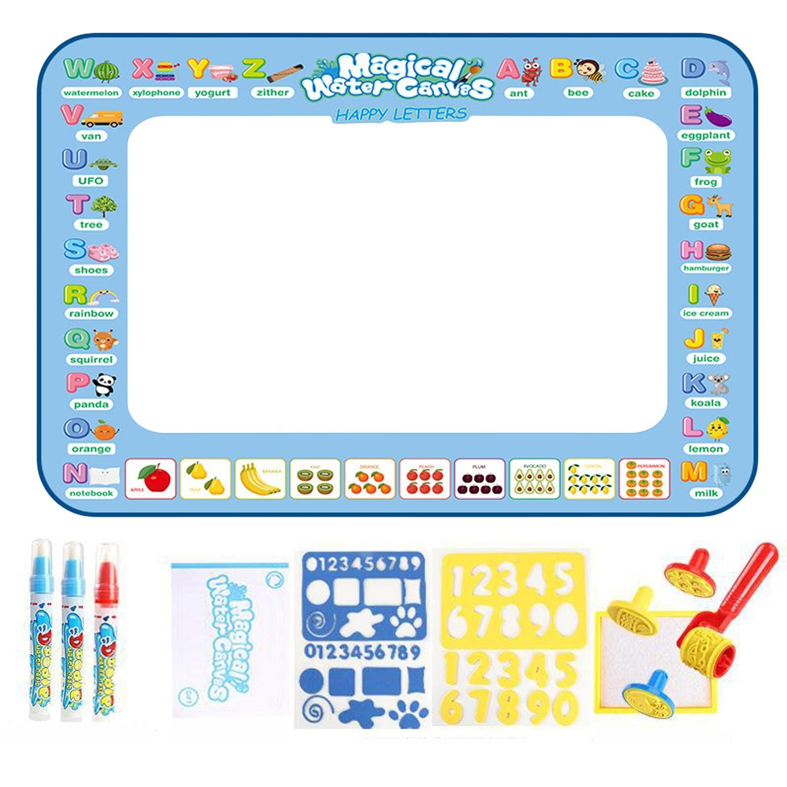 

Коврик для рисования на воде 39x31 дюйм Детская картина большого размера Прозрачная вода Повторяющаяся картина на воде Одеяло для рисования One Size