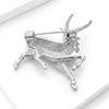 Luxury Glossy Antelope Brooches For Women Unisex Zodiac Animal Pins Casual Party Jewelry Accessories Gifts Decoration