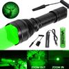500 Yards T21 Hunting Flashlight Green/Red/White Zoom Professional Torch 1-Mode USB Rechargeable Hog Predator Varmint Lantern