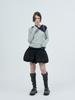 FAZED Dot Wrap Layered Hoodie_Gray