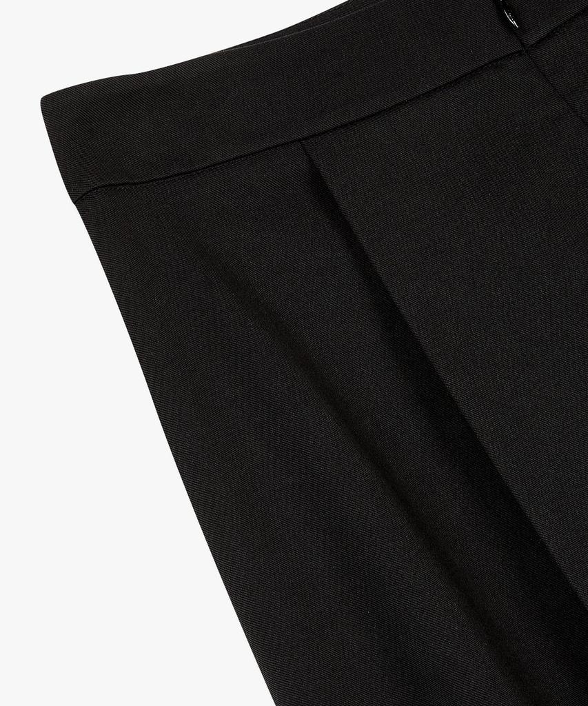 Bobeu Asymmetric Pleated Skirt_Black 7156335003