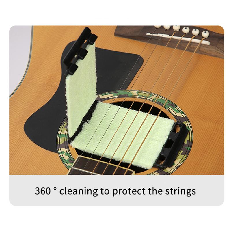 Gitarrensaitenreiniger Reinigungstuch für Griffbrett Werkzeug zur Wartung und Pflege von Violine, Bass, Ukulele, E-Gitarren