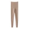 Women's Autumn & Winter Cashmere Knit Base Layer Pants - Soft, Comfortable, Warm, Solid Color, Striped Versatile Fashion.