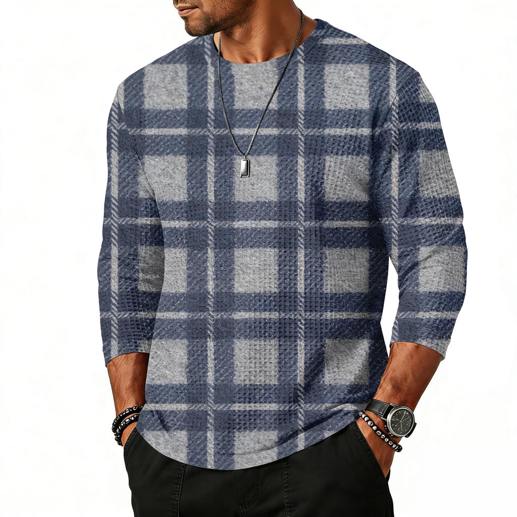 Men's Raglan Sleeve Three,quarter Sleeve Top