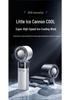 Portable USB Foldable Handheld Fan with Digital Display and Semiconductor Refrigeration Technology.