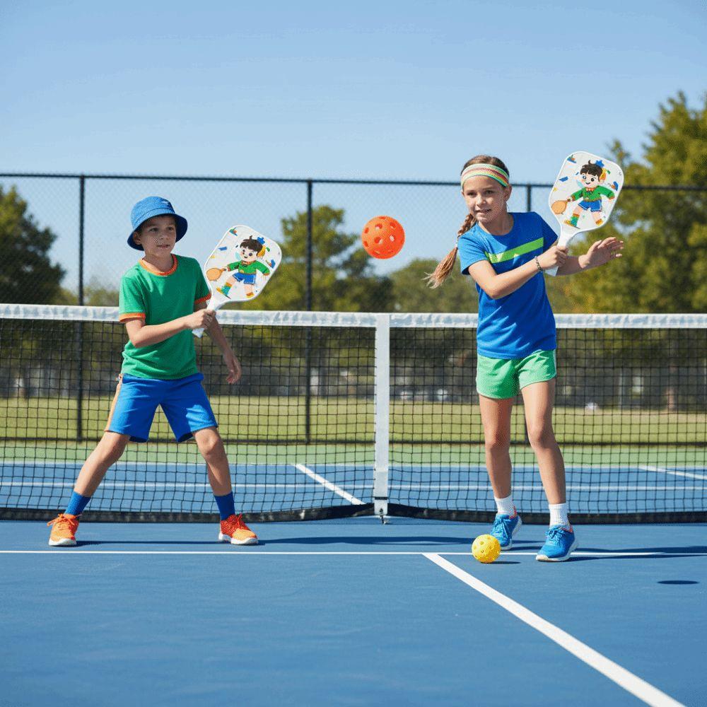 Cartoon Kid's Pickleball Set Lightweight Children's Pickleball Rackets  Sports Accessory