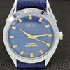 VINTAGE ORIS WINDING SWISS REFURBISHED MENS WRIST BLUE WATCH 558c-a297114-1