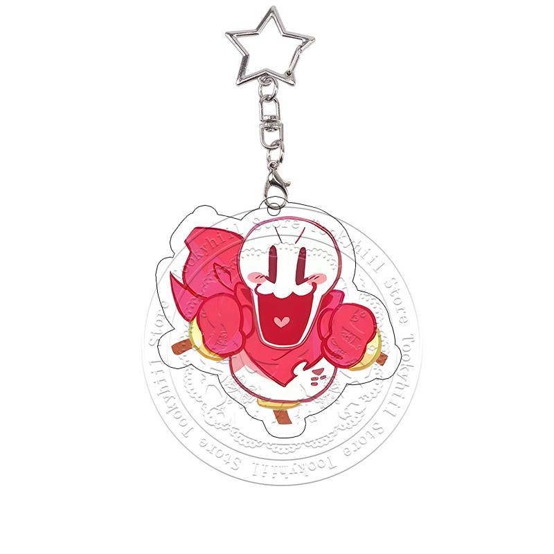 Porte-clés Acrylique Undertale Frisk Undyne Napstablook Cross Sans Anime Dessin Animé Jeu Collection Charme de Sac Pendentif de Sac Cadeau d'Anniversaire 4-5CM