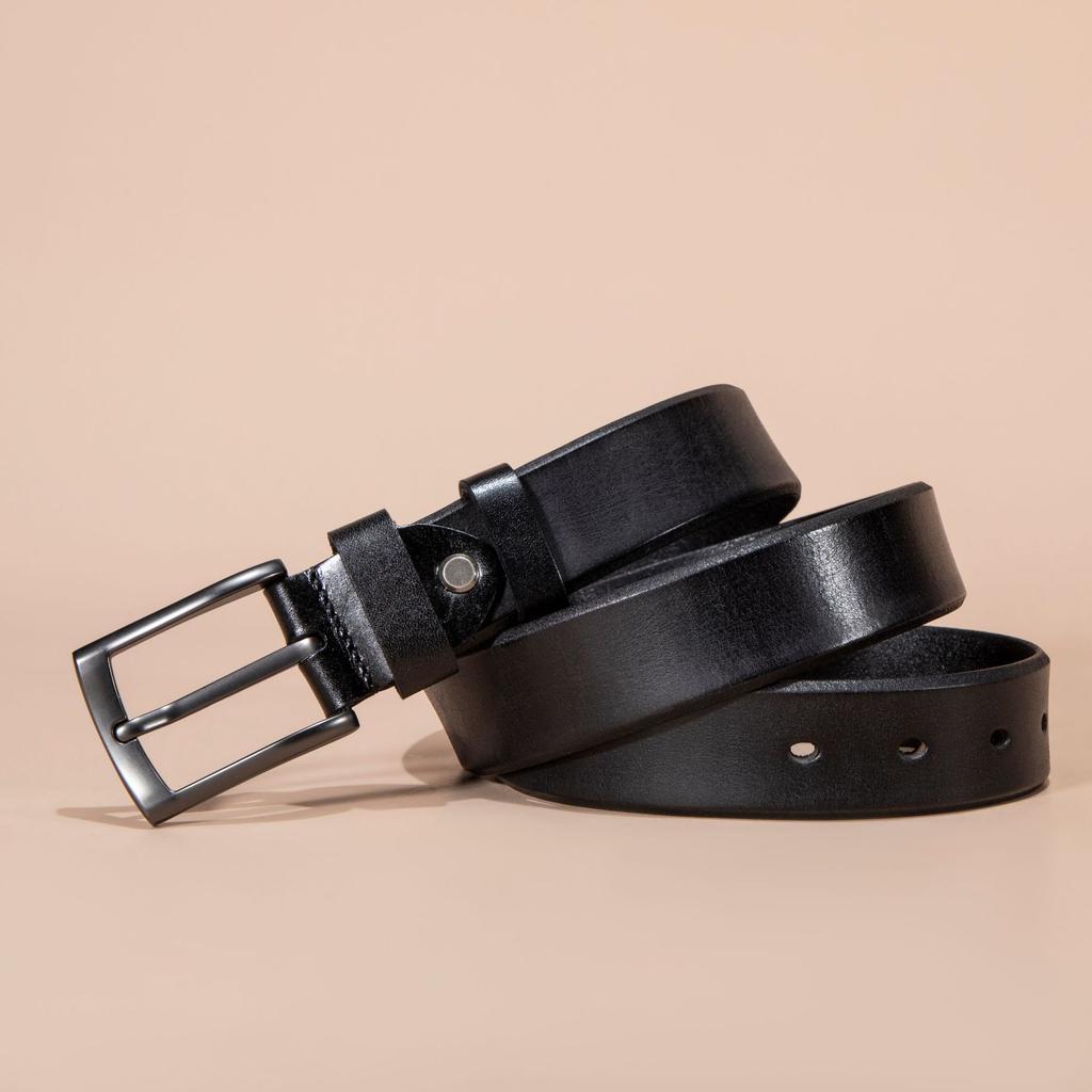 Leather Belt Men's Premium Versatile Business Belt Pin Buckle