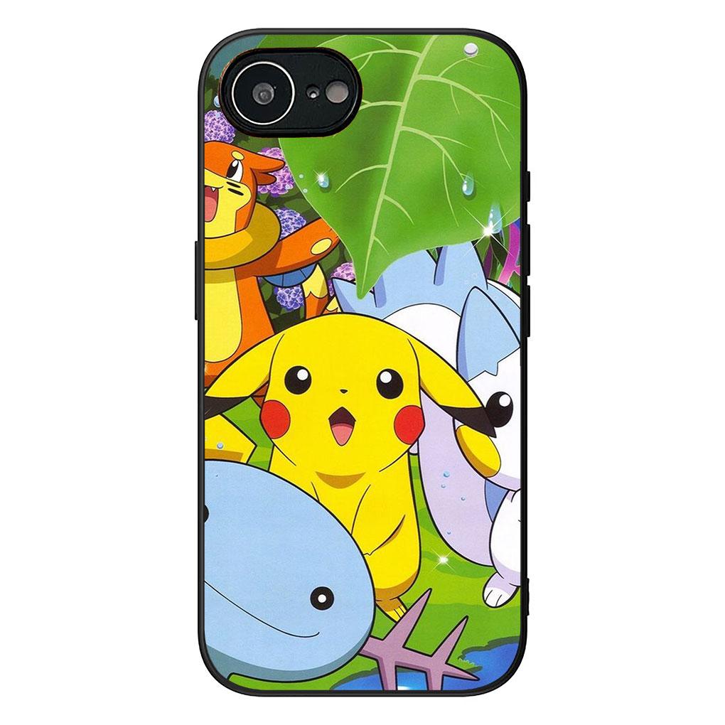 Phone Cover for Apple iPhone 17 16 14 15 Pro Max Plus 15+ 16E XR ProMax Air 16+ Casing Flexible Case Eevees Gengars P-Pikachus