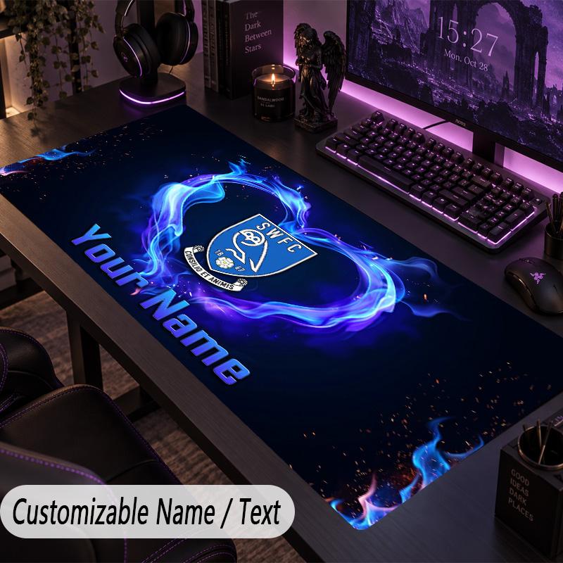 Large Mouse PadSheffield Wednesday FC Custom Name Text Personalized Desk Mat Non Slip Gaming Pad