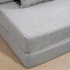 Floor Sofa, Upholstered Couch, Convertible Into Mattress, Foam, Cushion, Light Grey