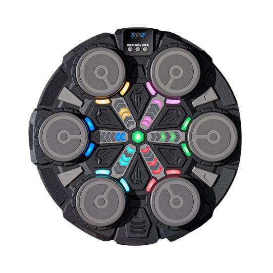 Muzikinis bokso aparatas su pirštinėmis, montuojamas ant sienos, Bluetooth suderinamas bokso taikinys su LED, 9 greičių reguliuojamas elektroninis bokso treneris, smūgiavimo padėklas