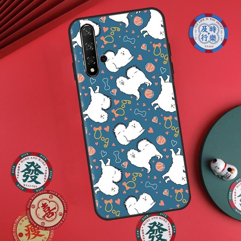 Japanese Spitz Dog For Huawei Nova 5T 9 10 SE 7i 8i 11i 12i Y73 Y72 Y61 Y91 Y60 Y70 Y90 P20 P30 P40 Lite Case