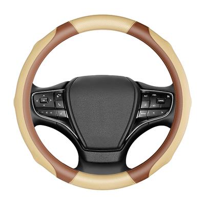 Steering Wheel M for Kei and Standard Perforated 3D Fits All Abrasion Interior Easy Cover, Size, Cars, Leather, Round, Grip, Non-Slip, Seasons,