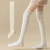 Knee High Socks Thin Long Stacked Socks Women's High Solid Colour Patchwork Socks High Elasticity Stockings