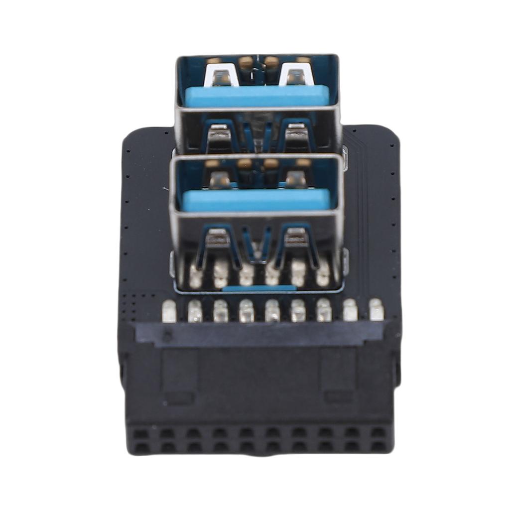 USB 3.0 Frontpanel-Adapter 19P 20P auf zwei Typ-A-Header 90-Grad-Konverter für Motherboard PH724A