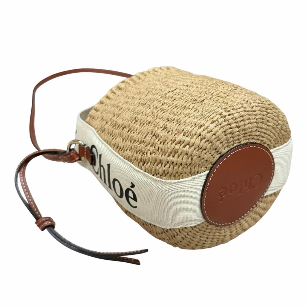 Excellent Chloe Shoulder Bag WODDY Small Basket CHC22Stainless Steel381G55101 Used