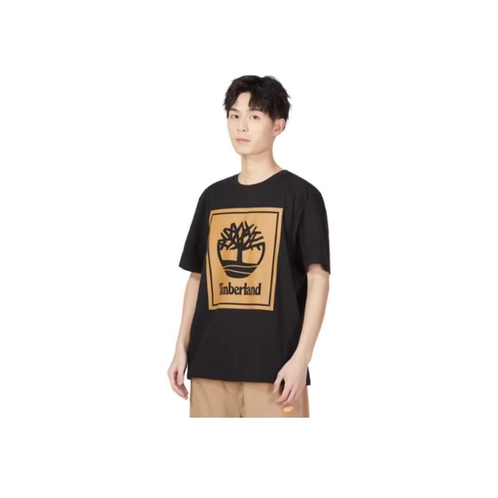 Timberland Letter Logo Print Outdoor Sports Casual Crew Neck Short Sleeve T-Shirt Men T-Shirts Black A6Q81-P56
