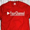 Maglietta Canale YouTube Personalizzato Pulsante Play Il Tuo Canale you Tube T-Shirt Youtuber
