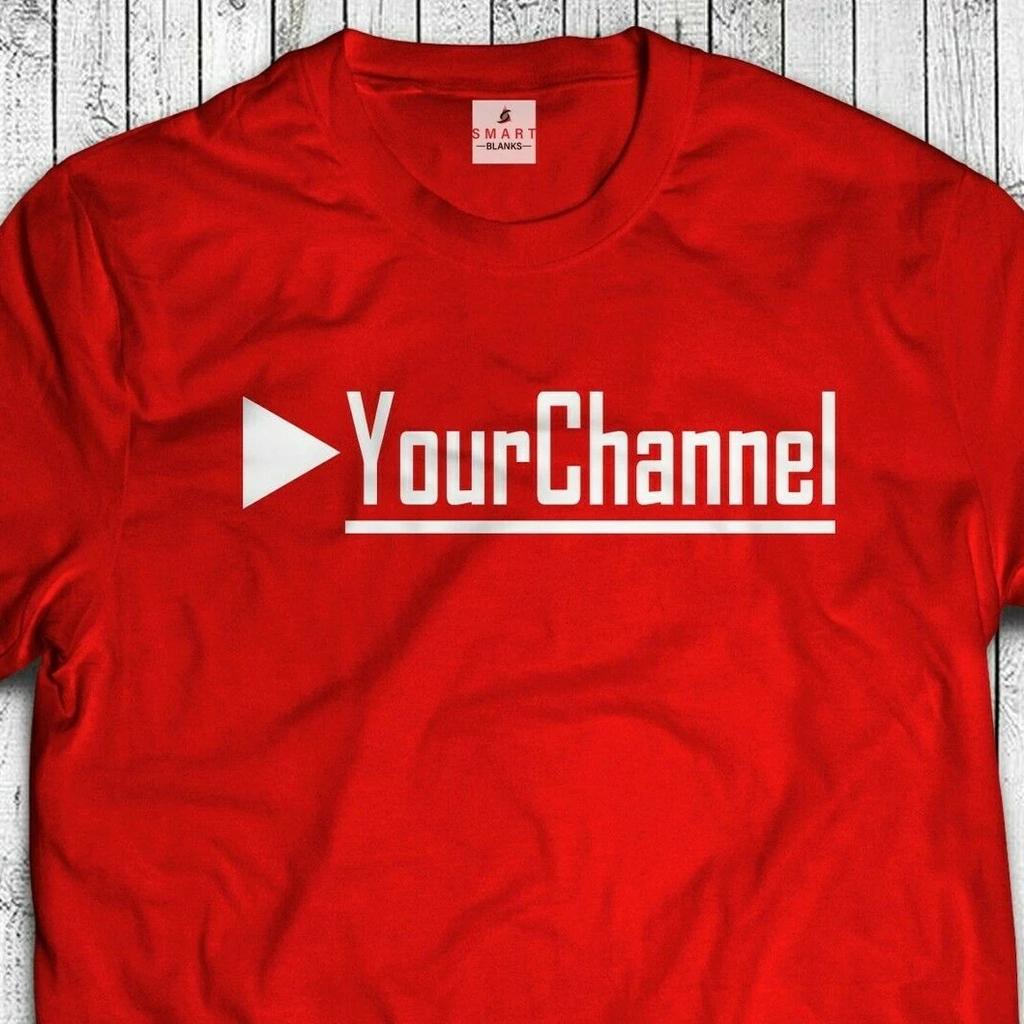YouTube Custom Channel Shirt Play Button Your Channel You Tube T-Shirt Youtuber