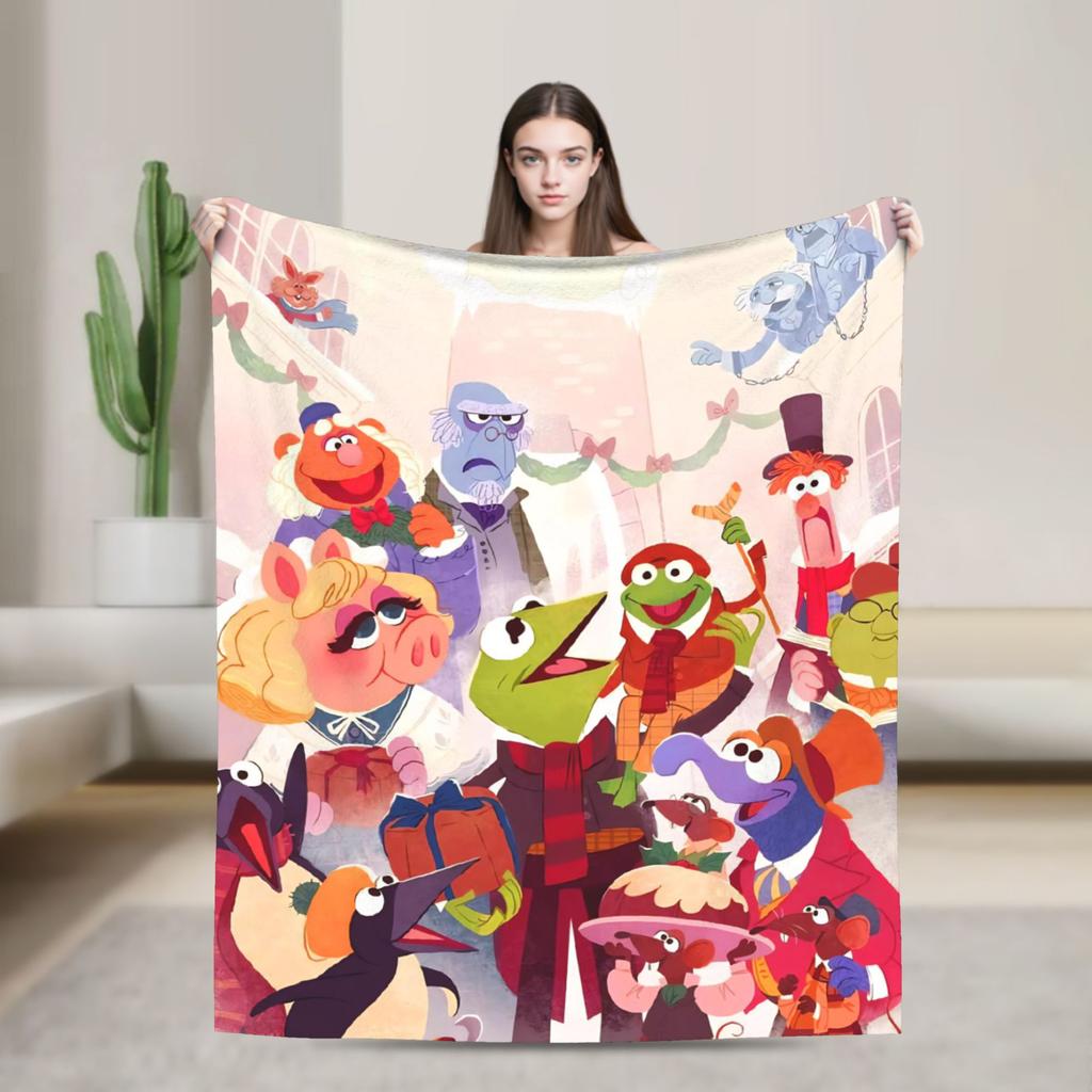 La Muppet Christmas Carol Coperta Morbida Ragazze Ragazzi Coperta Plaid in Flanella per Arredo Casa Morbida Copriletto Personalizzato Regalo di Compleanno