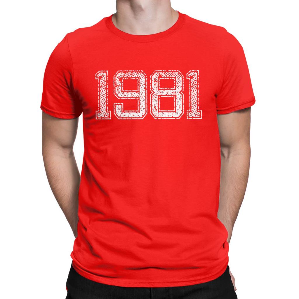 Awesome Vintage Retro 1981 Birth Year T-Shirt for Men 100% Cotton T Shirt 40th Birthday Gift 40 Years Old Tees Party Tops