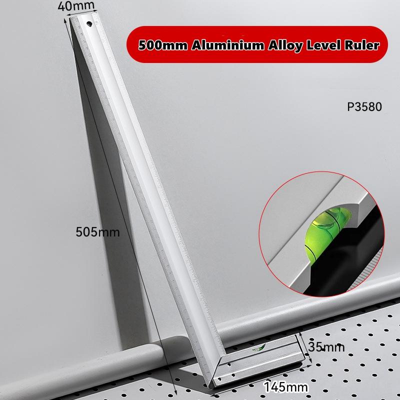 300/500mm Aluminiumlegierung Quadratisches Lineal Rechtwinklig 90° Winkelmesser Holzbearbeitungslineal Stahl Winkelmesser Messwerkzeuge Messlehre
