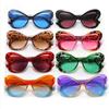 New Vintage Butterfly Sunglasses Women Men Brand Round Sun Glasses Big Eyewear  for Male Female Special Shaped