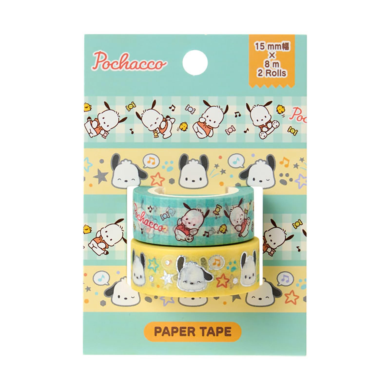 Sanrio Paper Set of 586196 Tape, 2, Pochacco,