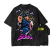 Vintage JoJos Bizarre Adventure Anime Character Graphic T Shirt for Men 100 Cotton Oversized Streetwear 2026 New