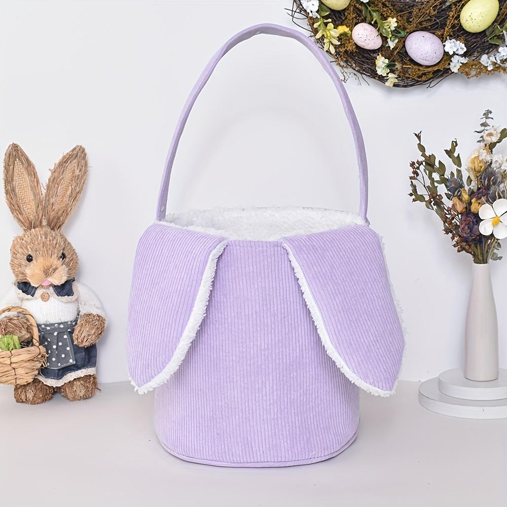 Easter Corduroy Gift Baskets | Fabric Easter Baskets with Easter Decorations and Egg Storage
