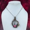 Tree Of Life Thulite Pendant Copper Wire Wrapped Jewelry Natural Gemstone Pendant