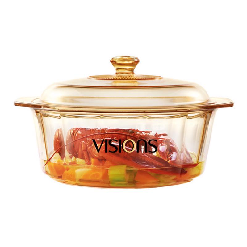 

VISIONS Corning 4.1L Crystal Clear Glass Casserole