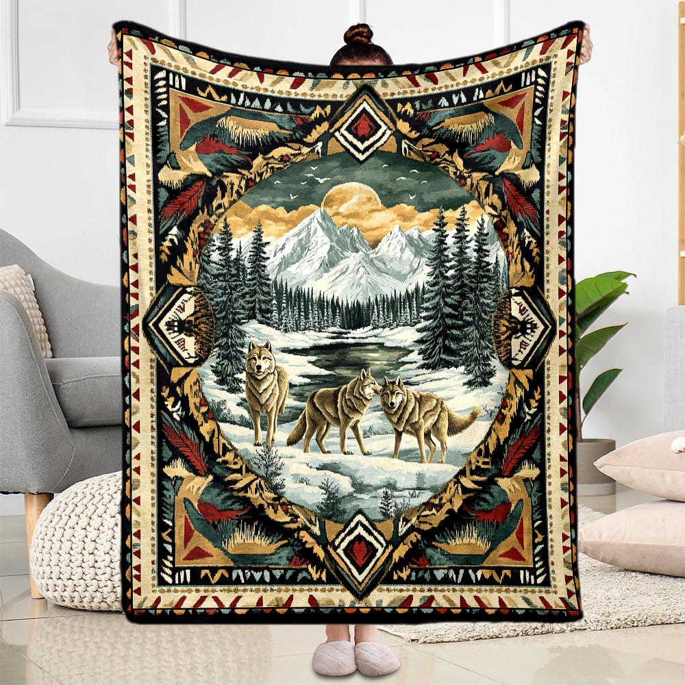 Deer In The Forest flannel,Lightweight,Flannel Blanket,Comfortable Blanket, Sofa Blanket, gift blankets,Holiday gift blanket Blankets