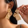Ingemark Exaggerated Maple Leaf Stud Earrings Trend 2025 for Women Punk Geometric Piercing Earrings Grunge Jewelry Steampunk New