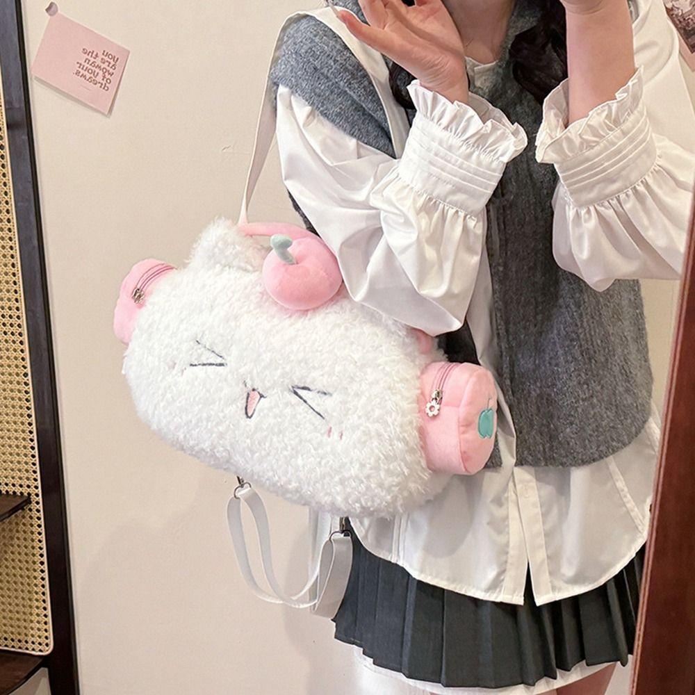 Storage Bag Plush Anime Shoulder Bag Stuffed Animals Plush Doll Crossbody Bag  Christmas Gifts
