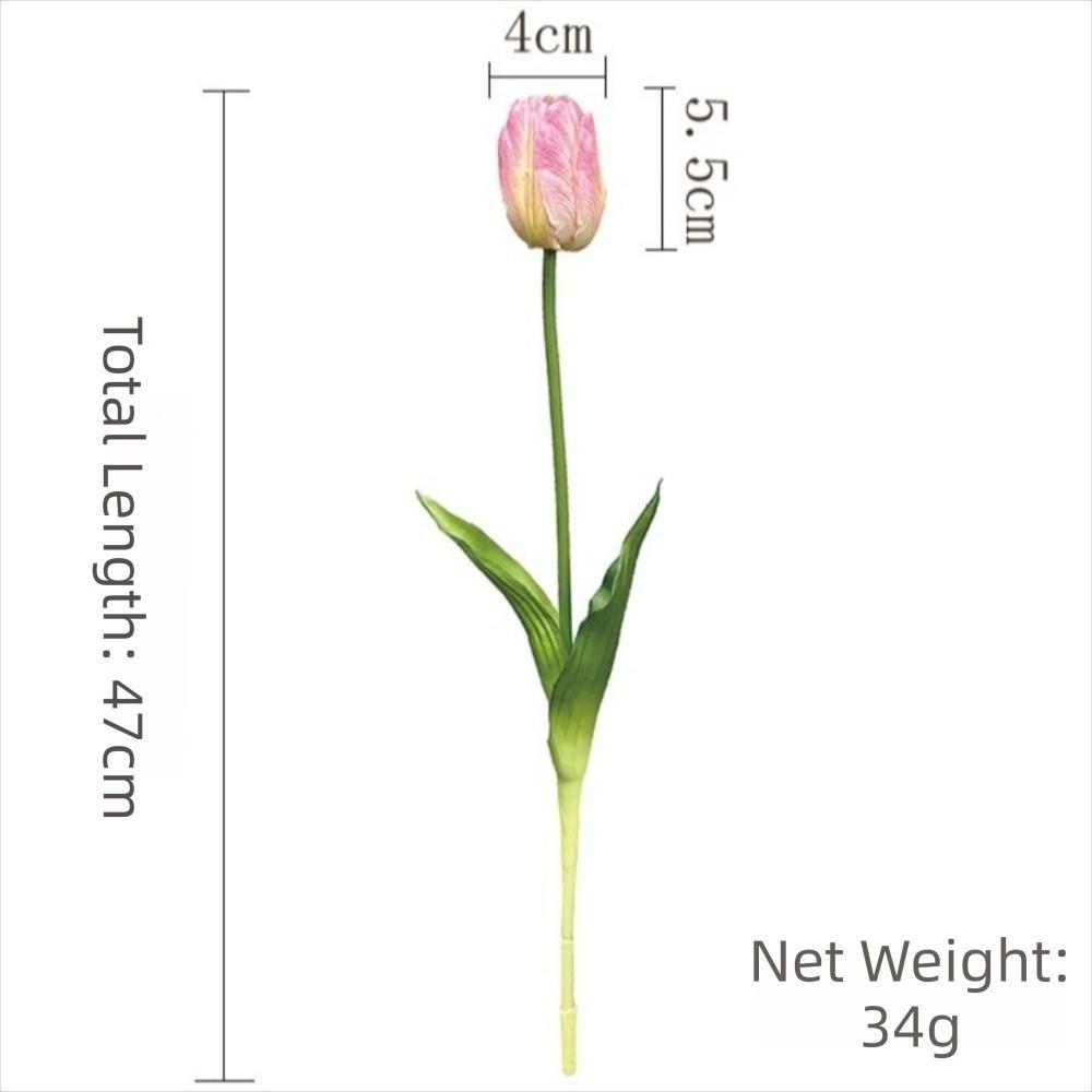 High-End Realistic Tulip Simulation Flower Hand-Held Design Flower Arrangement Faux Tulip Flower Parrot Tulip Lifelike Tulip