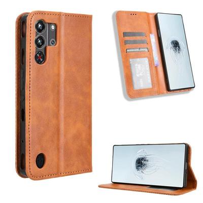 Flip Cover For ZTE Nubia Red Magic 10 Pro+  Leather Case Full-Body Protection Shockproof Durable Retro Phone Case