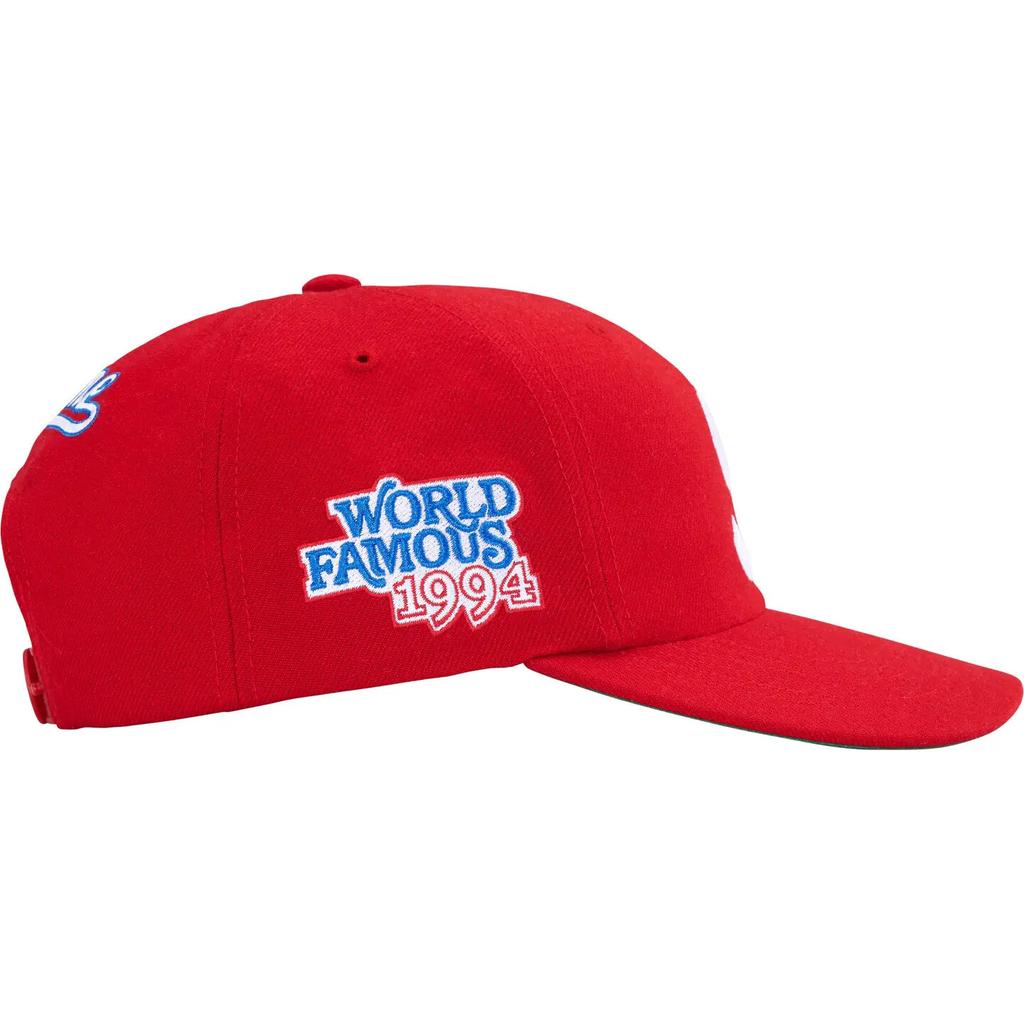 Supreme World Famous S Logo 6-Panel Red
