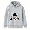 Kids Boys Girls Hooded Sweatshirt, Funny Peeking Cat Triangle Graphic Casual Pullover Hoodie, Soft Long Sleeve Streetwear for Children
