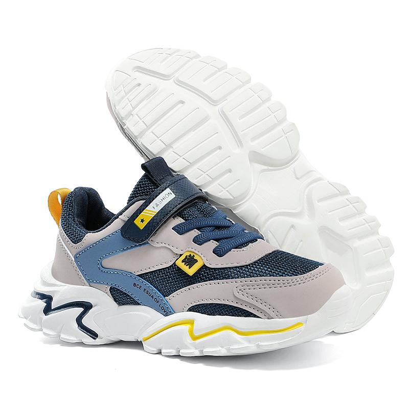 Kids Sports Shoes Boys Sneakers Trendy Non-Slip Running Walking Shoes For School Children Lightweight Casual Tennis Footwear