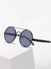 Metal Round Steampunk Rimless Sunglasses Women  Fashion Brand Designer Vintage Elastic Sun Glasses For Men Lentes